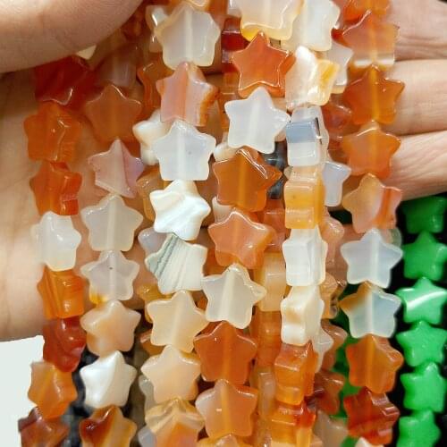 Natural Stone Crystal Aventurine Lapis Lazuli Jewelry Making 12mm Pentagram Stars Loose Beads DIY Bracelet Necklace Parts 15
