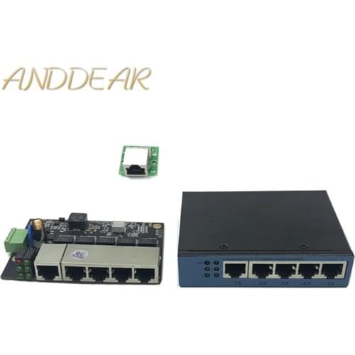 Unmanaged 5port 10/100M industrial Ethernet switch module PCBA board OEM Auto-sensing Ports PCBA board OEM Motherboard