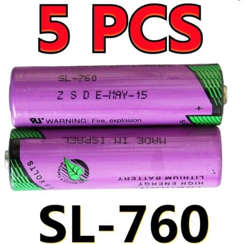 NEW DATE) 5PCS HOT Original Battery For TADIRAN SL-760 AA 3.6V PLC Batteries (Customizable Plug)