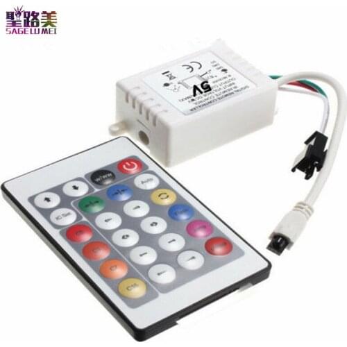 New Arrival DC5V/DC12V 6A 24 Key IR Remote Controller Dimmer For WS2811 WS2812b 2812 2811 RGB LED Strip Light Lamp Tape Ribbon