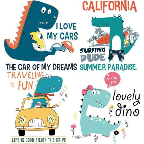 Dinosaur Clothes Sticker Set T-shirt Craft Decoration A-Level Washable Patches CQ