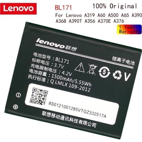 Original Lenovo A319 A356 A368 A370E A376 A390 A390T BL171 Battery Cellphone NEW 500mAh