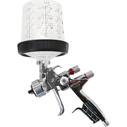 Spray Gun With Adapter And Pps Tank Car Repair Paint Spray Guns 1.3mm Nozzle for Painting Car Aerografo Paint Mixing Cup