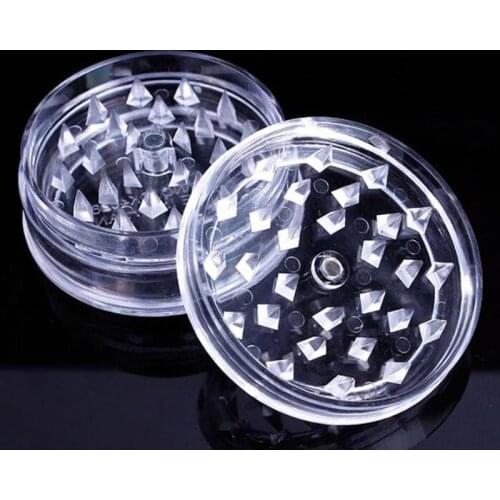 60mm Flat Herb Grinders 3 Layers Plastic Tobacco Spice Herb Grinder Weed Crusher Hand Muller Smoke Grinders Spice Graters