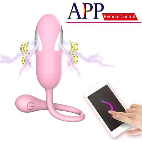 APP Off-site Remote Control Jumping Eggs Vibrator Electro Shock Vaginal Balls G-Spot Stimulator Sex Toys For Women Masturbators