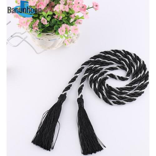 2019 Promotion Tension Rod Colorful Hand Woven Weaving Tassel Tieback Rope Ties Tied Lanyard Simple Diy Hanging For Home Decor