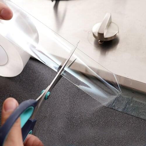 Transparent Acrylic No Trace Waterproof Mildew-proof Tapes Self-adhesive Tape Bathroom Kitchen Sink Corner Line Strip Sticker