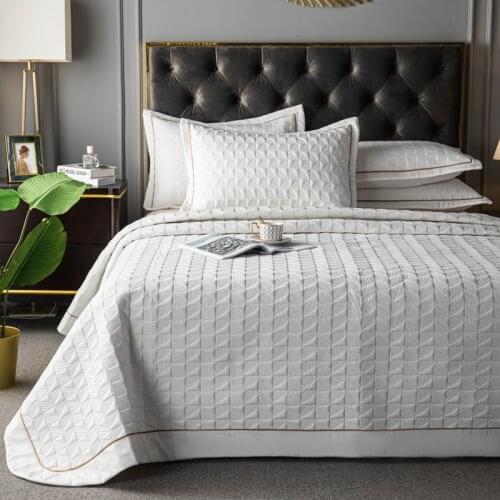 Luxury Bedspread on the bed Euro style bed covers multi-use blanket quilted bed Plaid Linens coverlet Bedspreads bed sheet quilt