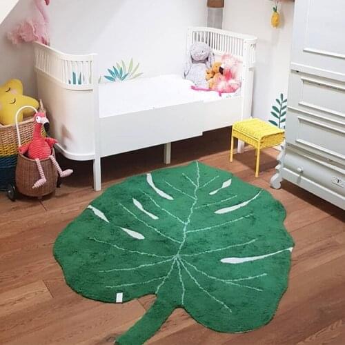 Nordic Baby Carpet Cotton Baby Leaf Play Mat Activity Game Playmat Rug Decoration Children Room Mat Kids Toys Blanket Carpet