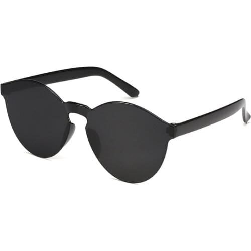 1 Pc Trends Jelly Color Sunglasses European and American Fashion Rimless Gradient Sun Glasses Shades Frameless Eyeglasses