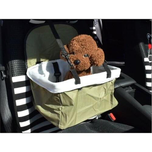 Pet Carrier Bag Basket With Zippers Dog Car Seat Cover Waterproof Puppy Car Booster Seat Protector Dog Car Basket Outdoor Travel