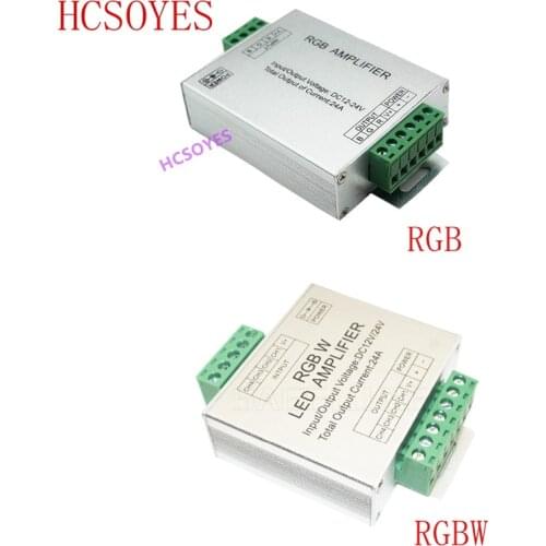 LED RGBW /RGB Amplifier DC12 - 24V 24A 4 Channel Output RGBW/RGB LED Strip Power Repeater Console Controller