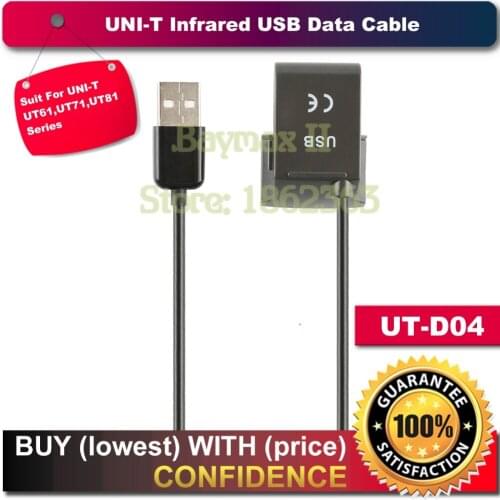 UNI-T UT-D04 1 meter Length Infrared USB Cbale for UT71 UT61 UT81 Series Connect to Computer
