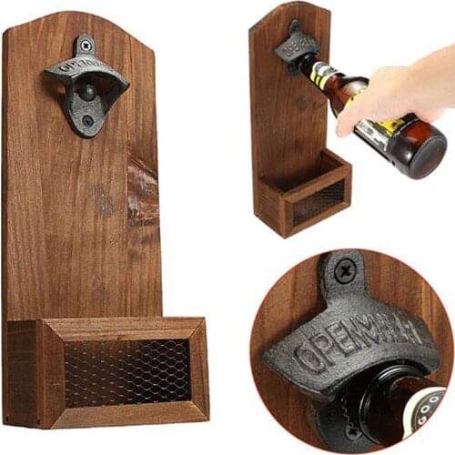 Vintage Bottle Opener Wall Mounted Wine Beer Opener Tools Bar Drinking Accessories Home Decor Kitchen Party Supplies