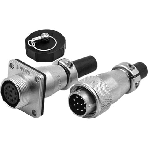 WS16 2-10 Pin Φ16 TQ Plug+ZQ Socket Electrical Waterproof Connectors Scew Lock 5A 10A AC DC Male Female Industrial Wire Adapter