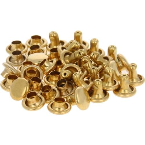 20pc Leather Rivet Brass 6x4/6x5/6x6/6x7/6x8/7x4/7x5/7x6/7x7/7x8/8x5/8x6/8x7/8x8/8x9/8x10/8x12/10x6/10x7/10x8/10x9/10x10/10x12mm