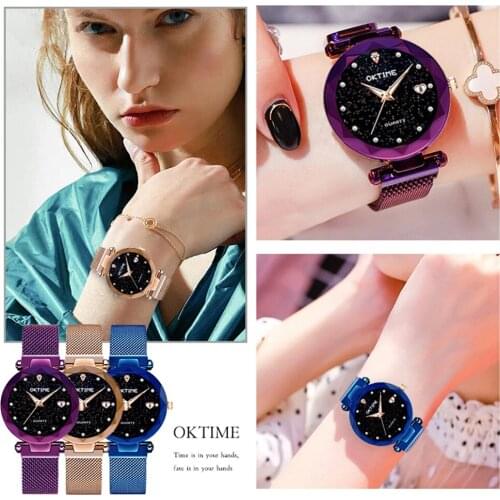 Women Watches Ladies Magnetic Starry Sky Clock Fashion Diamond Female Quartz Wristwatches relogio feminino zegarek damski