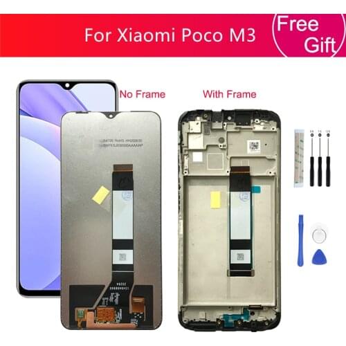 For Xiaomi Poco M3 LCD Display Touch Screen Digitizer Assembly M2010J19CG Lcd Replacement Parts 6.53"