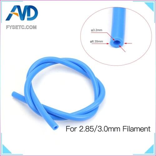 1M PTFE Tube Teflonto TL-Feeder Rostock Bowden Extruder 2.85/3.0mm Filament ID 3.2mm OD 6.35mm Cloned Capricornus Tube