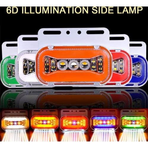 1Pcs 24V LED Car Truck Side Marker Lights External Signal Indicator Lamp Warning Tail Light