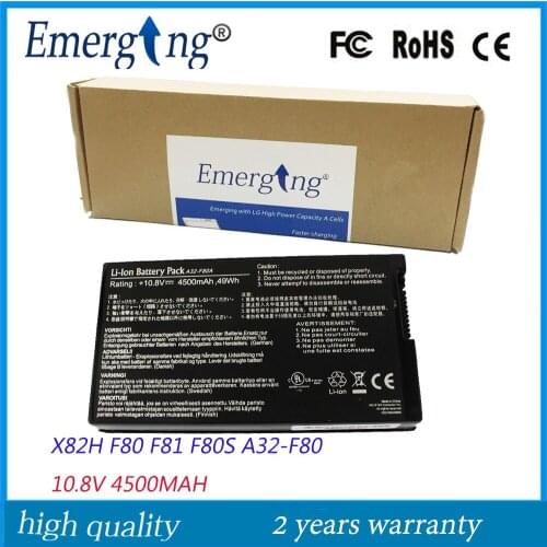 10.8v 4500mah High Quality New Laptop Battery for ASUS F50 F50S F50SV F80 F80A F80H F80S F81 F83 F80L F80Q F81SE F83E A32-F80