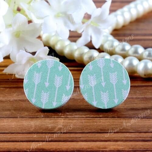 16mm Arrow Round High Quality Photo Wood Laser Cut Cabochon to make Rings, Earrings, Bobby pin,Necklaces, Bracelets