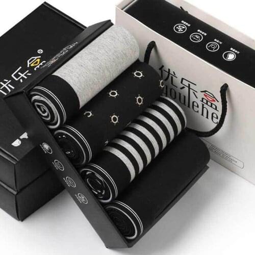 4PCS Men Cotton Underwear Male Panties Boxer Shorts Breathable Soft Underpants Comfortable Panty Sexy Boxers Plus size