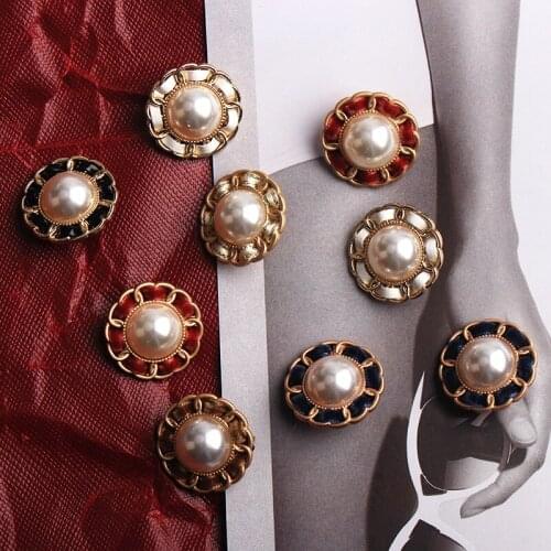 5pcs lot Metal Zinc alloy woman Ribbon lace Button Decorative Button Handle sided coat Coat Clothing Accessories DIY