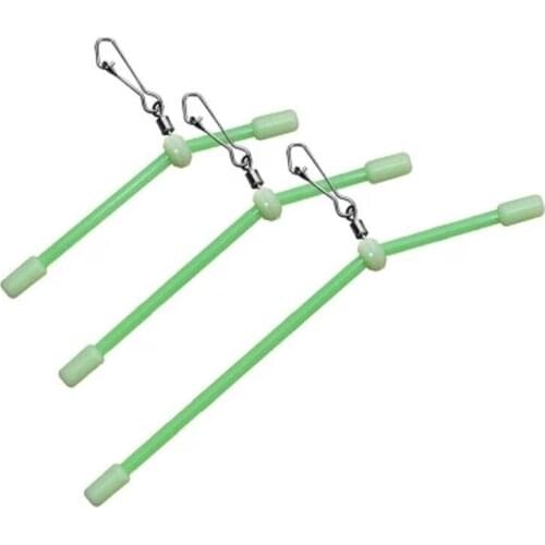5pcs/bag Fishing Hooked Balance Plastic Head Snaps with Strong Pin Sea Hook Lure Connector Fishing Line Luminous Fishing Tools