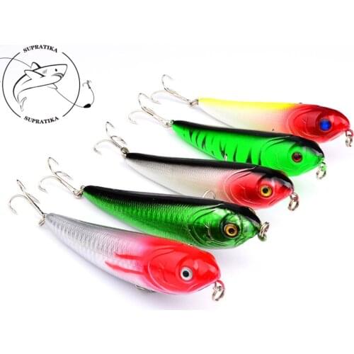 5pcs Pencil Fishing Lures 3D Eyes Wobbler Hard Bait 110mm/16.5g Reflective Baits Crankbait Isca Artificial Fishing Lures Tackle