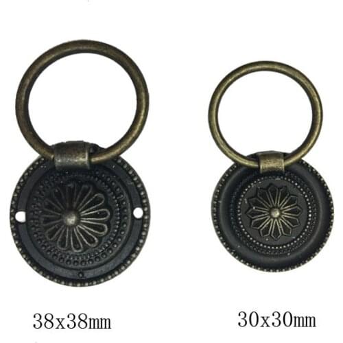 8Pcs Drawer Knobs Pulls Handles Rings for Kitchen Cabinet Antique Bronze Drawer Knobs Home Decor Furniture Knobs Hardware