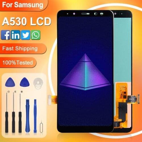 Catteny Amoled For Samsung Galaxy A530 Lcd A8 2018 Display Touch Screen Digitizer Repair Parts A530F A530N Assembly With Tools