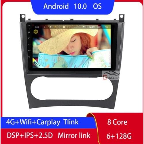 Car Radio For Granta Mercedes Benz C Class W203 C200 C230 C240 C320 C350 CLK W209 Android Auto Autoradio Stereo Carplay 1 Din