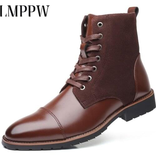 Big Size 47 48 Men Shoes High Top Ankle Boots Pointed Toe Men Casual Shoes Fashion Style Hot Sale Men Boots Men Chelsea Boots 2a