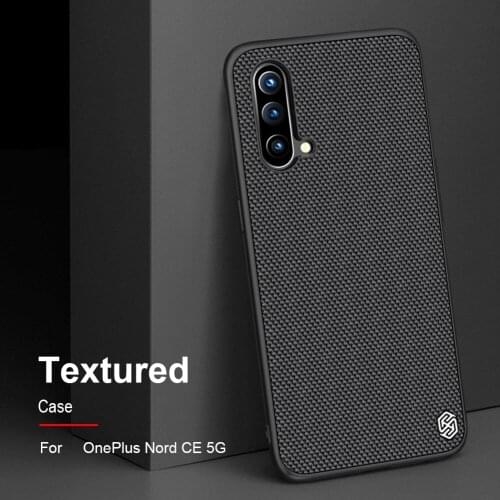 For OnePlus Nord CE 5G Case Textured Weaving Nylon Fiber Protective PC Back Cover Shell for One Plus Nord CE Case NILLKIN