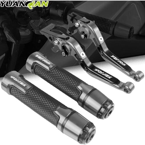 CNC aluminum Motorcycle Adjustable Folding Brake Clutch Levers Handlebar Hand Grips For Yamaha YZF R6 YZFR6 2017 2018 2019 2020