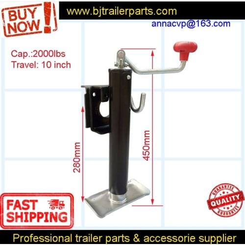 CVP 2000lbs 10 inch travel, quality jockey wheel trailer jack, camper jack stand caravan accessories caravana parts top wind