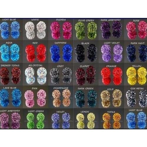 Dgd4 Best DHL Free 10mm 25 Mixed Color Micro Pave Disco CZ Ball crystal bead DIY bracelet