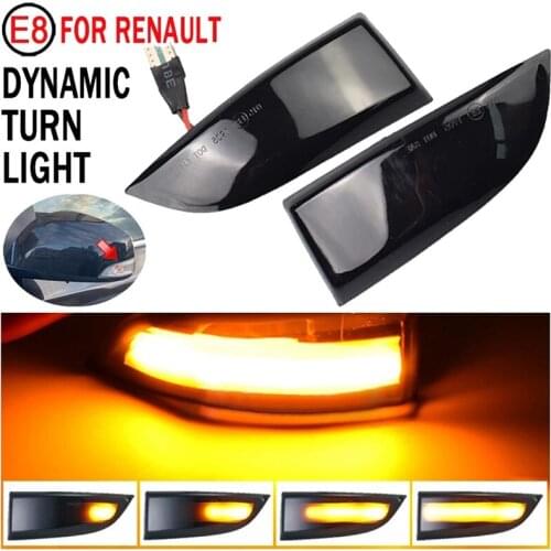 For Renault Megane MK3 Laguna III X91 Scenic Fluence Latitude LED Dynamic Side Rearview Mirror Light Turn Signal Light