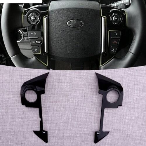 CITALL 2pcs Steering Wheel Cover Frame Trim Fit for Land Rover Discovery 4 LR4 2009 2010 2011 2012 2013 2014 2015 2016-2020