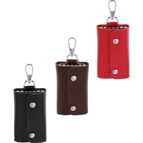 Cool PU Leather Key Chain Accessory Pouch Bag Wallet Case Keyring Holder Keyfob