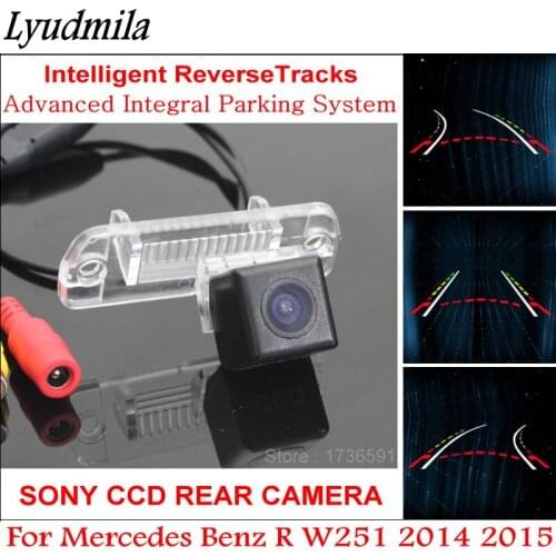 LYUDMILA FOR Mercedes Benz R W251 2014 2015 / Auto Dynamic Trajectory Backup Rear View Camera with Variable Parking LineS
