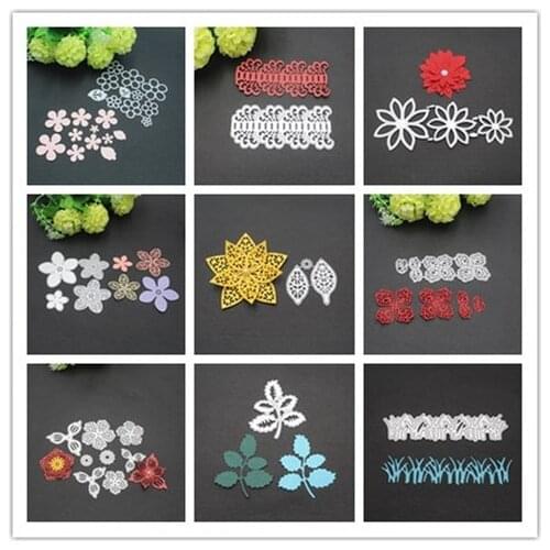 Metal Cutting Dies 9 Styles Flower For DIY Scrapbooking Embossing Paper Wedding Cards Die Cuts Photo Album Making Craft