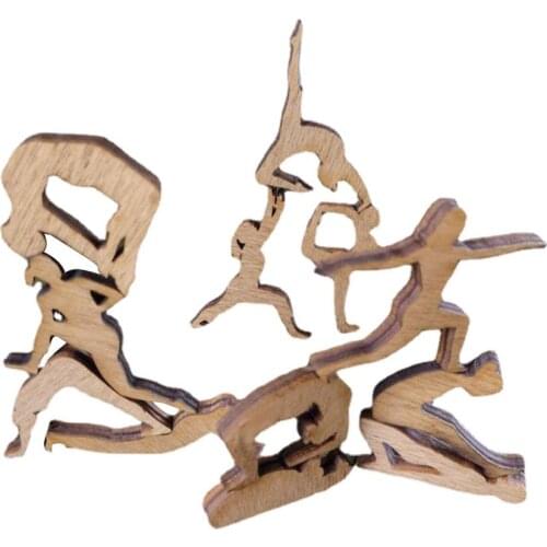 Mini Wooden Doll Cat Shape Decompression Toy