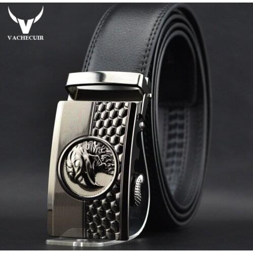 VACHECUIR 2017 hot mens designer belts Genuine Leather male straps belt for men Vintage Automatic Buckle Eagle Belt Men W162