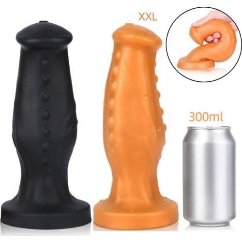 Huge Anal Butt Plug With Suction Cup Anal Dilator Big Penis Prostate Massage Vagina Stimulate Men Woman Masturbate Flirt Sex Toy