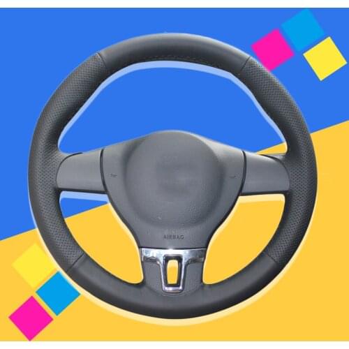 Auto Braid On The Steering Wheel Cover for Volkswagen VW Tiguan Lavida Passat B7 Jetta Mk6 DIY Car Covers Interior Accessories