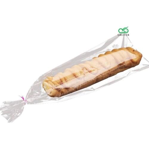 GRUITER Bread Bags Gift Pouch Packing Bag Biscuits Bread Baking Supplies Snack Puff Pouches Baked Food Bag Long Cake Bag 100pcs