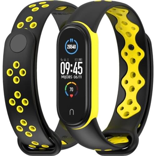 Breathable Silicone Strap For Xiaomi Mi Band 3 4 5 Strap Replacement for Xiaomi MiBand 5 4 3 Wristband Accessories Strap