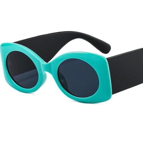 Small Oval Sunglasses Men Women Wide Legs Frame Square Sun Glasses Luxury Brand Travel Vintage Retro Oculos Shades Femme Female